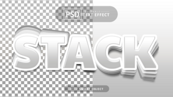 empiler 3d texte effet modifiable psd