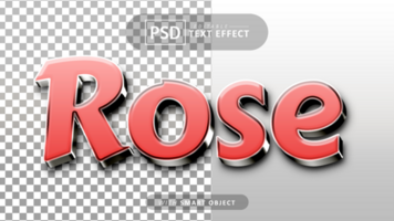 Rose text - editable 3d font effects psd