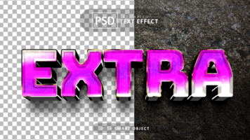 Extra text - editable 3d font effects psd