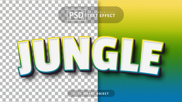 djungel text - redigerbar 3d font effekter psd