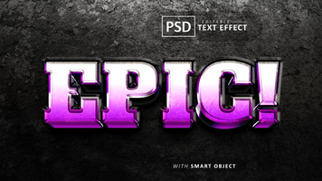 Epic text - editable 3d font effects psd