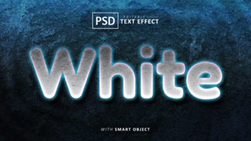 Weiß Text - - editierbar Neon- Schriftart bewirken psd