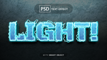 ljus text - redigerbar 3d font effekt psd