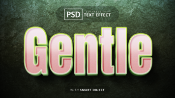 □ Gentil texto - editável 3d Fonte efeitos psd