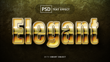Elegant text - editable 3d font effect psd