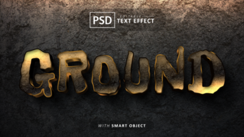 Ground text - editable 3d font effects psd