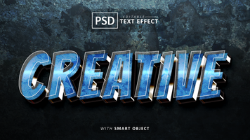 criativo texto - editável 3d Fonte efeitos psd