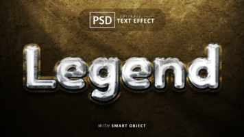Legend text - editable 3d font effect psd