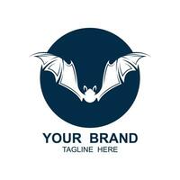 bat vector icon logo template