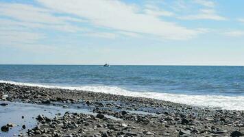 River flowing into the sea video