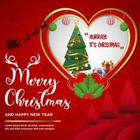 Vector Merry Christmas and Happy New Year Elegant Background