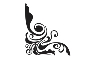 Swirl Ornament Border With Transparent Background png