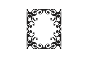 Swirl Ornament Border With Transparent Background png