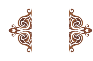 kolken ornament grens met transparant achtergrond png