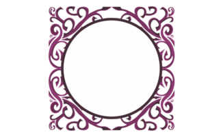 Swirl Ornament Border With Transparent Background png