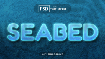 Seabed text - editable font effect psd