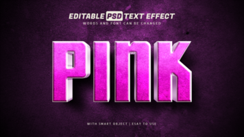 rosa text effekt 3d stil redigerbar psd