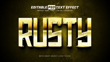 Rusty gradient text effect psd