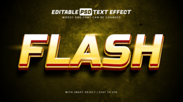 Flash 3d text effect editable psd
