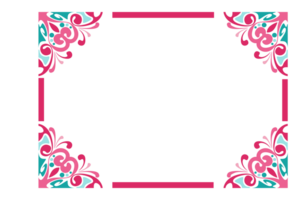 Swirl Ornament Border With Transparent Background png