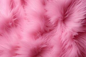 Pink fur texture background. Fluffy pink fur texture. Pink fur background, Pink fur background. Surface wool texture, AI Generated photo