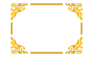 Wave Ornament Border With Transparent Background png