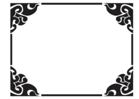 Wave Ornament Border With Transparent Background png