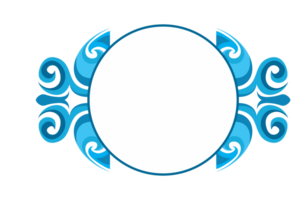 vague ornement frontière avec transparent Contexte png