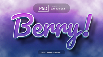 Beere 3d Text bewirken editierbar psd