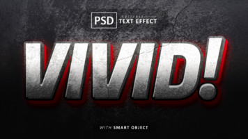 levande 3d text effekt redigerbar psd