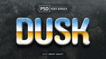 oscuridad 3d texto efecto editable psd