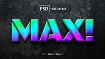max 3d Text bewirken editierbar psd