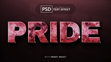 Pride 3d text effect editable psd