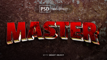 Master 3d text effect editable psd