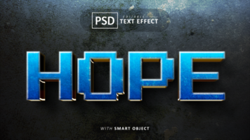 Hope pixel style text effect psd