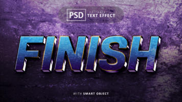 Finish 3d text effect editable psd