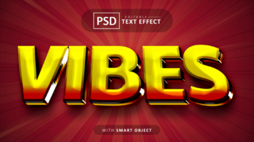 Vibes text effect editable psd