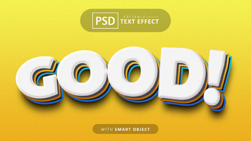 Good cartoon style text effect editable psd