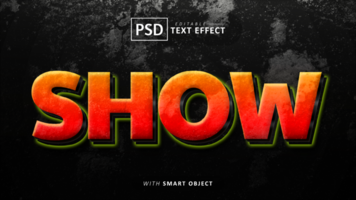 Show 3d text effect editable psd