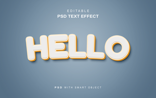 Hello Text Style Effecf psd