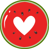 Ripe watermelon illustration png