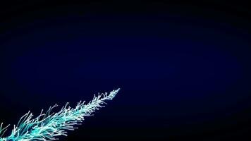 Abstract branch. Glowing futuristic blue-blue shades coral. The background. video