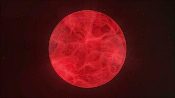 sangue Luna. un' rosso sfera con Fumo dentro. Magia sfera con nebbia video