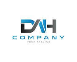 Simple DAH Logo Modern Letters Initial Design Vector Illustration.