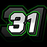 Simple And Shiny Racing Thirty One Number Vector Clipart Decal Design