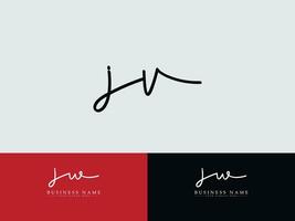 Luxury Jv Signature Logo, Letter JV Logo Icon Vector For Business