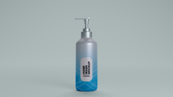 Hand wash bottle mockup free psd