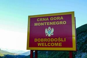 Montenegro road sign photo