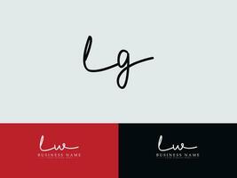 Alphabet Lg Vector Signature Logo, Geometric LG Logo Icon Design