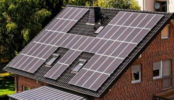 paneles de energía solar foto